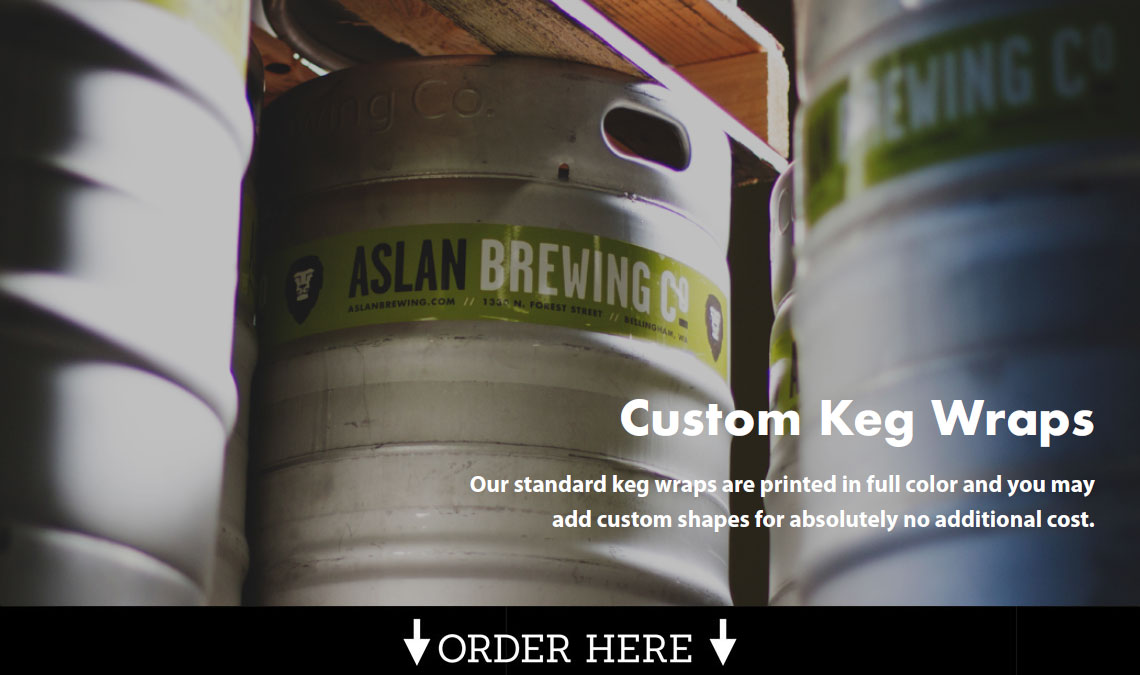 Custom Shaped Keg Wraps